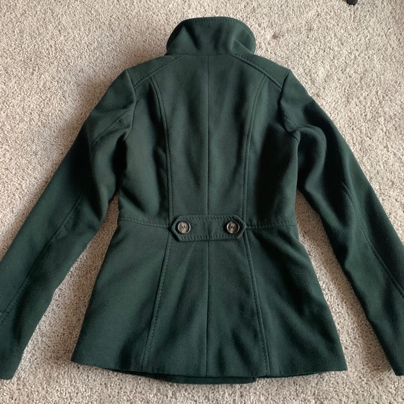 Forest Green Peacoat Coat XS - Picture 5 of 10